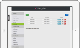 Slingshot VoIP Control Panel
